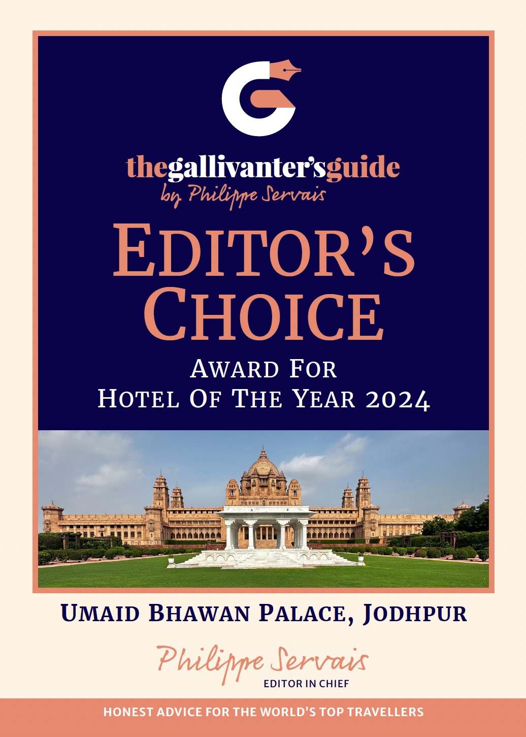 Umaid Bhawan Palace, The Gallivanter's Guide Editor's Choice Hotel of The Year 2024