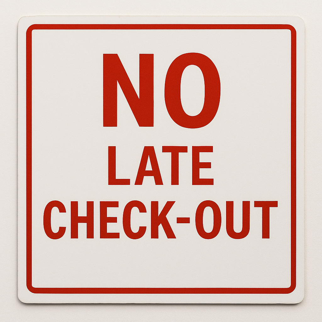 No Late Checkout Editorial